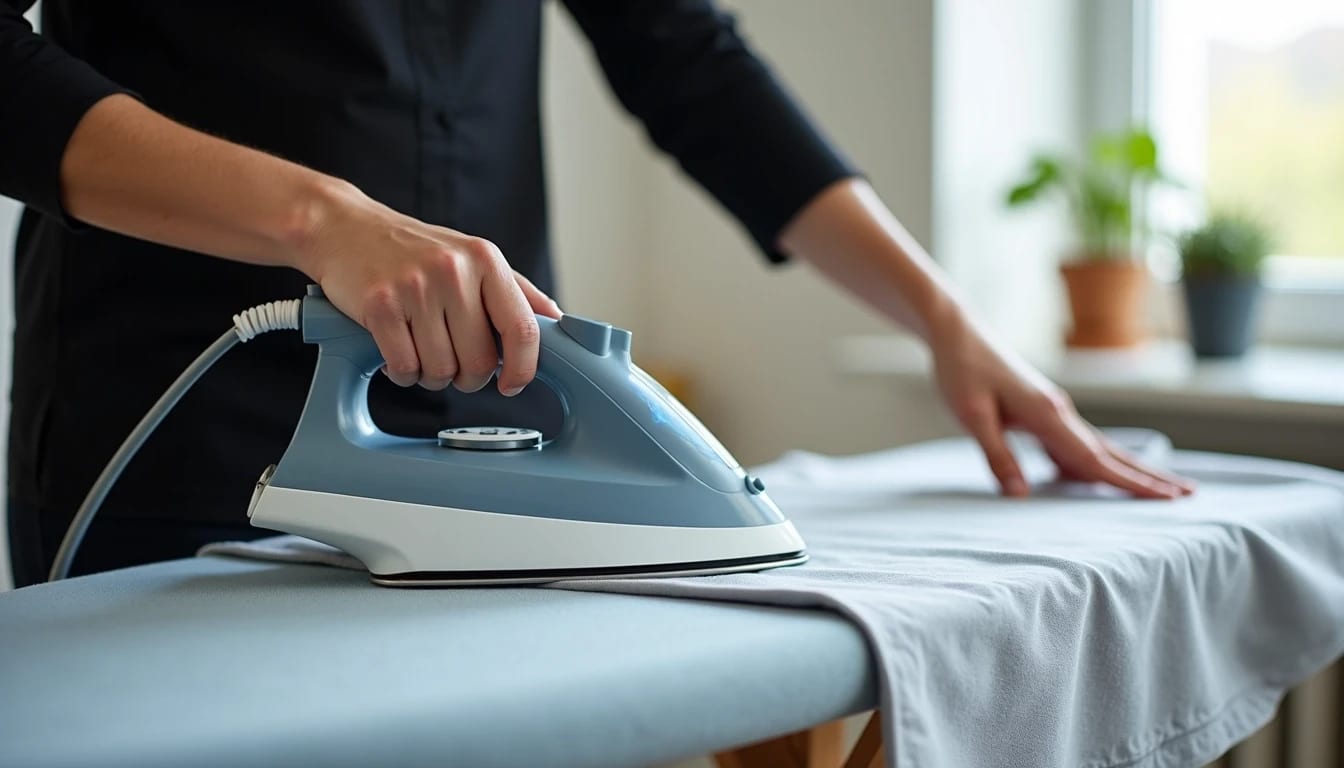 dry cleaning a blue cloth